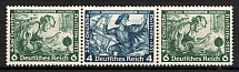 1933 Third Reich, Germany, Wagner, Se-tenant, Zusammendrucke (Mi. W 48, CV $60)