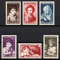 1952-53 Saar, Germany (Mi. 338 - 340, 344 - 346, Full Set, CV $40)