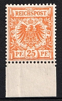 1889-1900 25pf German Empire, Germany (Mi. 49 b, Margin, Signed, CV $220, MNH)