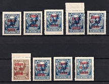 1924 Postage Due Stamps, Soviet Union, USSR, Russia (Zv. D1 - D9, Full Set, CV $30, MNH/MH)