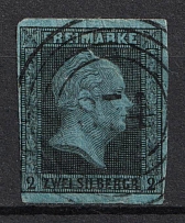 1850 2sgr Prussia, German States, Germany (Mi. 3, Used, CV $30)