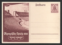 1936 'Olympic Games Berlin 1936', Propaganda Postal stationery, Third Reich Nazi Germany