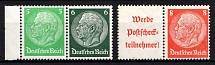 1940-41 Third Reich, Germany, Se-tenants, Zusammendrucke (Mi. W 69, W 87, CV $30, MNH)