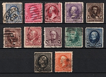 1890-93 Regular Issue, United States, USA (Scott 219 - 229, Full Set, Used, CV $280)