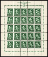 1944 12gr General Government, Germany, Full Sheet (Mi. 117, MNH)