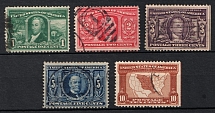 1904 Louisiana Purchase Issue, United States, USA (Scott 323 - 327, Full Set, Used, CV $80)