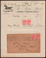 1924 (3 Oct) Great Britain, Saddler & Harness Maker, Check Sheet, franked with pairs 1p