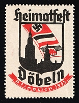 1935 'Heimatfeft Whitsun 1935', Propaganda Label Stamp, Third Reich Nazi Germany