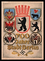 1937 '700 years of the city of Berlin', Propaganda Postcard, Third Reich Nazi Germany