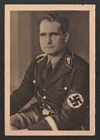 1934 'Rudolf Hess. The Fuhrer's deputy', Propaganda Postcard, Third Reich Nazi Germany