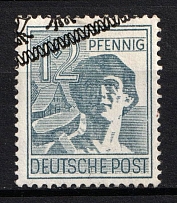 1948 12pf British and American Zones of Occupation, Germany (Mi. 40 I D I, CV $200)