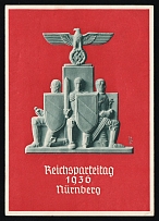 1936 'Nuremberg Reich Party Rally', Propaganda Postcard, Third Reich Nazi Germany