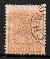 1867 2Sk Norway (Mi. 12, Used, CV$55)