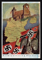 1923-1945 'Reichsparteitag Nuremberg', Propaganda Postcard, Third Reich Nazi Germany