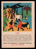 1933-1945 'Togo. Deeds and fates in German colonies', Propaganda Postcard, Third Reich Nazi Germany