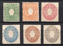 1863-67 Saxony, German States, Germany (Mi. 14 - 19, Full Set, CV $50)