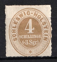 1865 4s Schlezwig, German States, Germany (Mi. 12, CV $100)