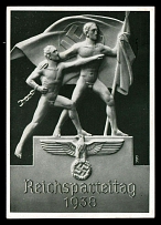 1938 'Reich Party Congress Nuremberg', Propaganda Postcard, Third Reich Nazi Germany