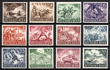 1943 Third Reich, Germany, Wehrmacht (Mi. 831 - 842, Full Set, CV $30, MNH)