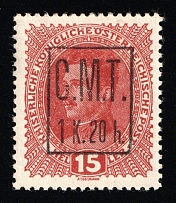 1919 1.20kr on 15h Romanian Occupation of Kolomyia CMT, Ukraine (Undescribed in Catalog)