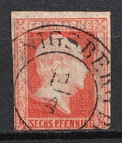 1850 1/2sgr Prussia, German States, Germany (Mi. 1, Used, CV $90)