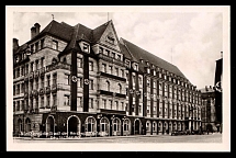 1933-1945 'Nuremberg, the city of the Reich Party Congresses. German yard', Propaganda Postcard, Third Reich Nazi Germany (Dark printing)