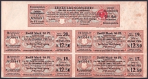 1916 (9 Feb) Leipzig, German Empire, Germany, 5% Coupon Bonds for 500 Marks