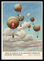 1939 'The Cultivation of Air Sports is an Imperative Requirement for Germany's Resurgence.', Propaganda Postcard, Third Reich Nazi Germany