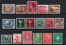 1942-44 Third Reich, Germany, Stock of Stamps (Cancellations)