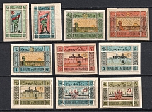 1919 Azerbaijan, First Issue, Russia, Civil War (Zag. 1 - 10, Signed, Full Set, CV $40)