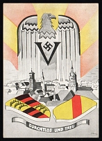 1939 'Fearless and Faithful', Propaganda Postcard, Third Reich Nazi Germany