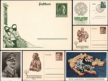 1938-39 Third Reich, Germany, Stock of Postal Stationery Postcards