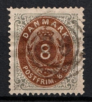 1871 8Sk Denmark (Mi. 19 A, Type l, Used, CV$85)