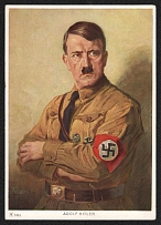 1939 'Adolf Hitler', Propaganda Postcard, Third Reich Nazi Germany