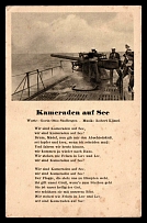 1933-1945 'Comrades at sea', Propaganda Postcard, Third Reich Nazi Germany