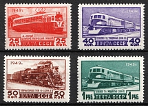 1949 Trains, Soviet Union, USSR, Russia (Full Set, MNH)