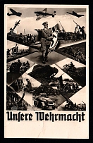 1940 'Our Armed Forces', Propaganda Postcard, Third Reich Nazi Germany