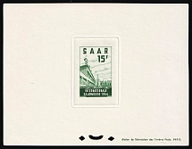 1954 Saar, Germany, International Fair at Saarbrucken, Souvenir Sheet (Mi. 348, Scott 248 var, Proof)