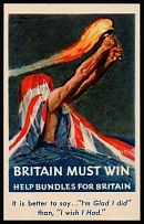 'Britain Must Win', Help Bundless for Britain, WWII, New York, United States, Propaganda Mini Poster (MNH)