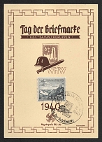 1940 'Stamp Day 1940', Propaganda Souvenir Sheet, Third Reich Nazi Germany