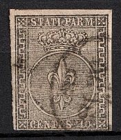 1852 10C Parma (Mi. 2, Used, CV$140)