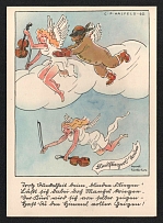 1940 'Aviation humor', Propaganda Postcard, Third Reich Nazi Germany