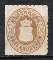 1867 3gr Oldenburg, German States, Germany (Mi. 19 B, CV $70)