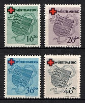 1949 Wurttemberg-Hohenzollen, French Zone of Occupation, Germany (Mi. 40 A - 43 A, Full Set, CV $200, MNH)