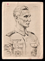 1942 'Olaf Weber Pioneer Sergeant Major', Propaganda Postcard, Third Reich Nazi Germany