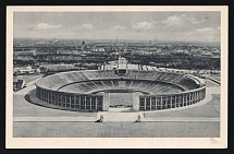 1936 'Berlin Olympic Stadium', Propaganda Postcard, Third Reich Nazi Germany