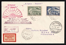 1931 Russia USSR Zeppelin Post LZ 127 Arctic Polar Flight registered cover sent from Icebreaker 