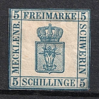 1856 5s Mecklenburg Schwerin, German States, Germany (Mi. 3, CV $360)