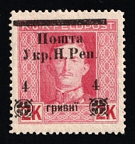 1919 4hrn Stanislav, West Ukrainian People's Republic, Ukraine (Kramarenko 100, CV $145)