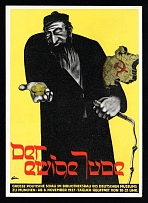 1937 'The eternal Jew', Propaganda Postcard, Third Reich Nazi Germany